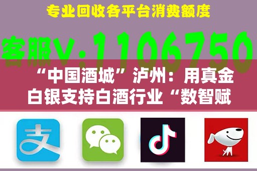 “中国酒城”泸州：用真金白银支持白酒行业“数智赋能升级”