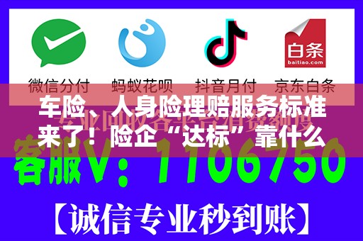 车险、人身险理赔服务标准来了！险企“达标”靠什么