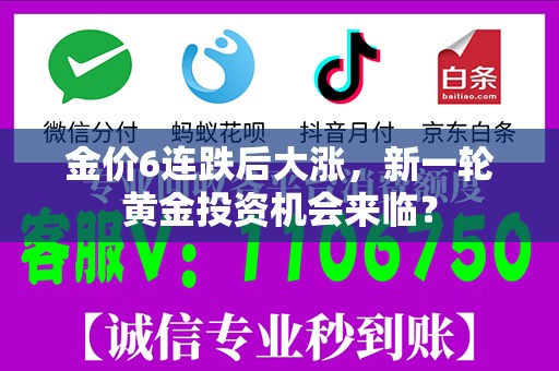 金价6连跌后大涨，新一轮黄金投资机会来临？