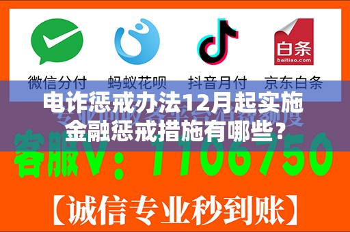 电诈惩戒办法12月起实施 金融惩戒措施有哪些？