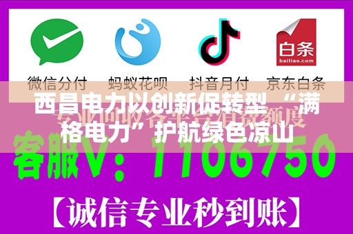 西昌电力以创新促转型 “满格电力”护航绿色凉山