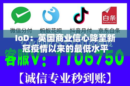 IoD：英国商业信心降至新冠疫情以来的最低水平