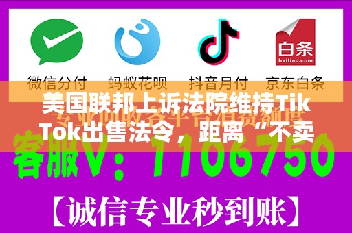 美国联邦上诉法院维持TikTok出售法令，距离“不卖就禁”不足两个月