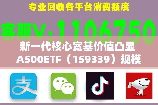 新一代核心宽基价值凸显 A500ETF（159339）规模破百亿