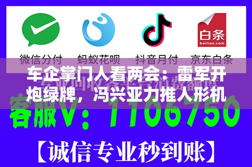 车企掌门人看两会：雷军开炮绿牌，冯兴亚力推人形机器人