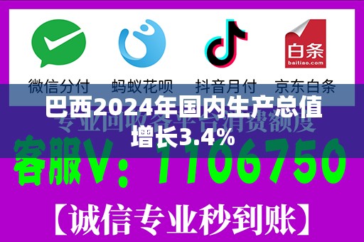 巴西2024年国内生产总值增长3.4%