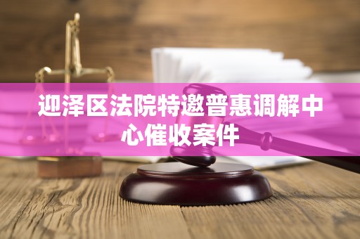 迎泽区法院特邀普惠调解中心催收案件
