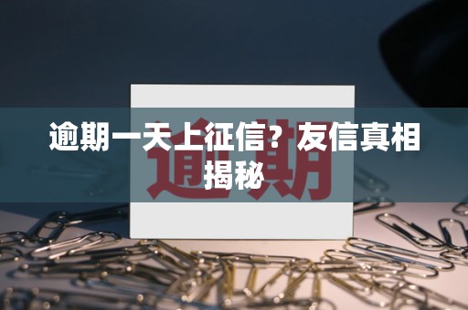 逾期一天上征信?友信真相揭秘