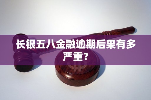 长银五八金融逾期后果有多严重?