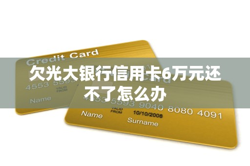 欠光大银行信用卡6万元还不了怎么办