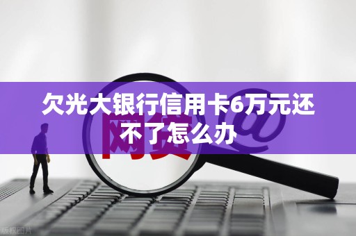 欠光大银行信用卡6万元还不了怎么办