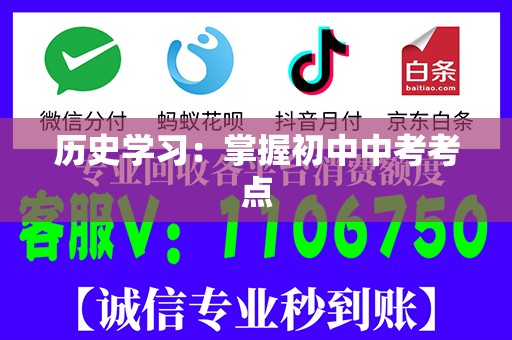 历史学习：掌握初中中考考点