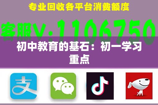 初中教育的基石：初一学习重点