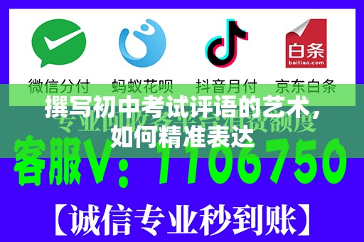 撰写初中考试评语的艺术，如何精准表达