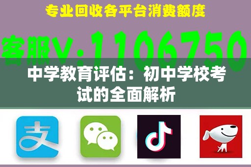 中学教育评估：初中学校考试的全面解析