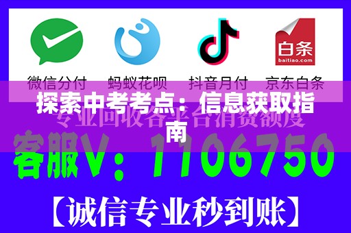 探索中考考点：信息获取指南