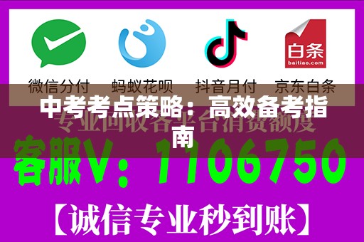 中考考点策略：高效备考指南