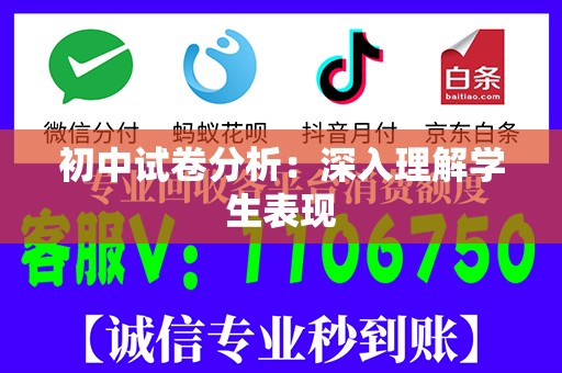 初中试卷分析：深入理解学生表现