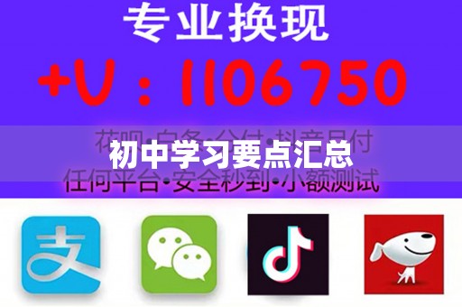 初中学习要点汇总