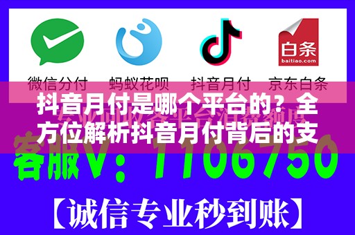 抖音月付是哪个平台的？全方位解析抖音月付背后的支付平台及其优势