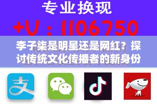 李子柒是明星还是网红？探讨传统文化传播者的新身份