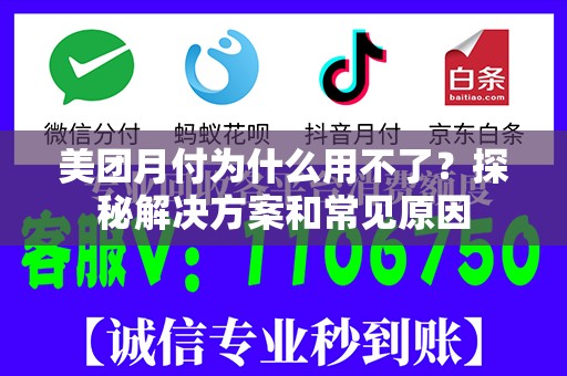 美团月付为什么用不了？探秘解决方案和常见原因