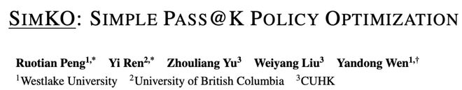 SimKO:缓解RLVR训练中的概率过度集中,优化pass@K性能