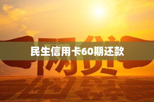 民生信用卡60期还款