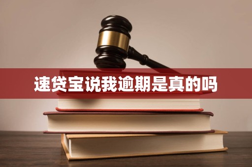 速贷宝说我逾期是真的吗