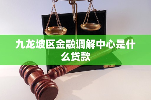 九龙坡区金融调解中心是什么贷款