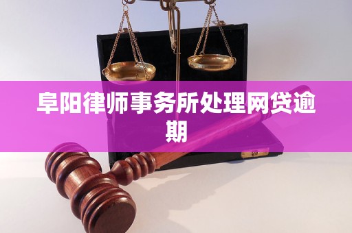 阜阳律师事务所处理网贷逾期
