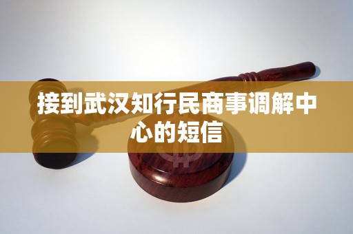 接到武汉知行民商事调解中心的短信