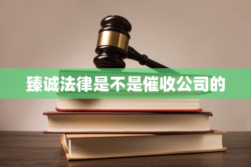 臻诚法律是不是催收公司的