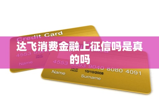 达飞消费金融上征信吗是真的吗