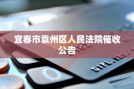 宜春市袁州区人民法院催收公告