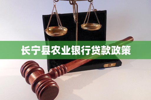 长宁县农业银行贷款政策