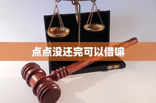 点点没还完可以借嘛