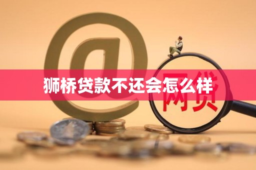 狮桥贷款不还会怎么样