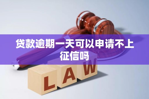 贷款逾期一天可以申请不上征信吗
