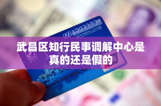 武昌区知行民事调解中心是真的还是假的