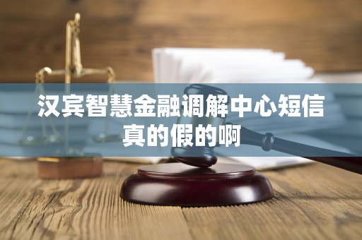 汉宾智慧金融调解中心短信真的假的啊