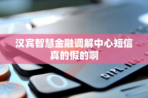汉宾智慧金融调解中心短信真的假的啊
