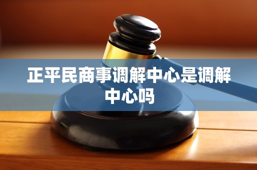 正平民商事调解中心是调解中心吗