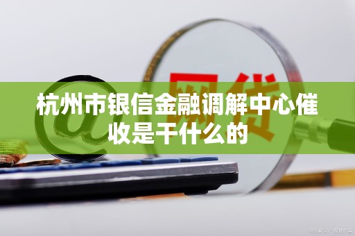 杭州市银信金融调解中心催收是干什么的