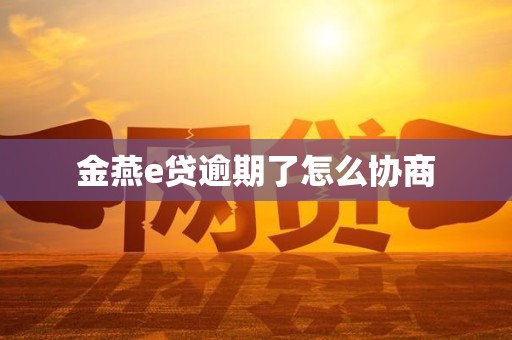 金燕e贷逾期了怎么协商