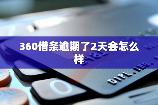 360借条逾期了2天会怎么样