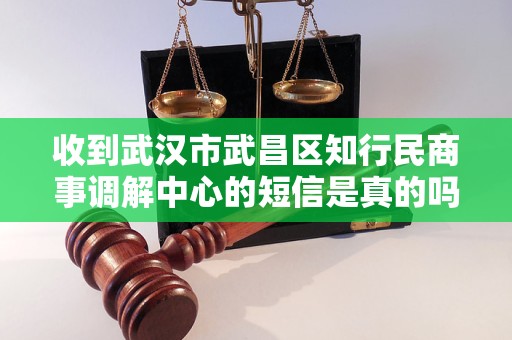 收到武汉市武昌区知行民商事调解中心的短信是真的吗