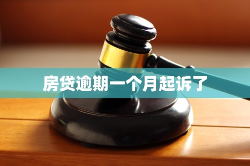 房贷逾期一个月起诉了