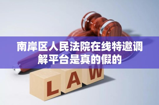 南岸区人民法院在线特邀调解平台是真的假的