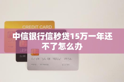 中信银行信秒贷15万一年还不了怎么办